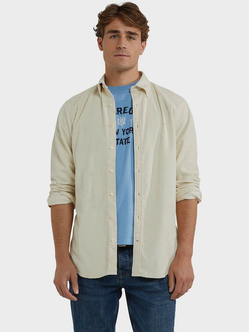 Overhemd corduroy ecru