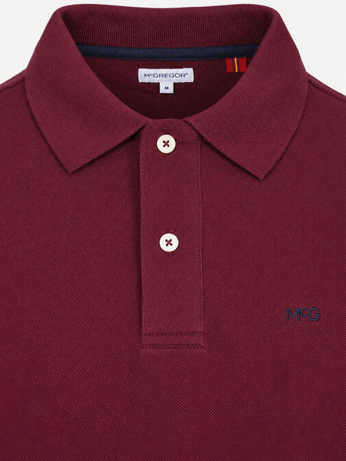 Longsleeve classic poloshirt burgundy
