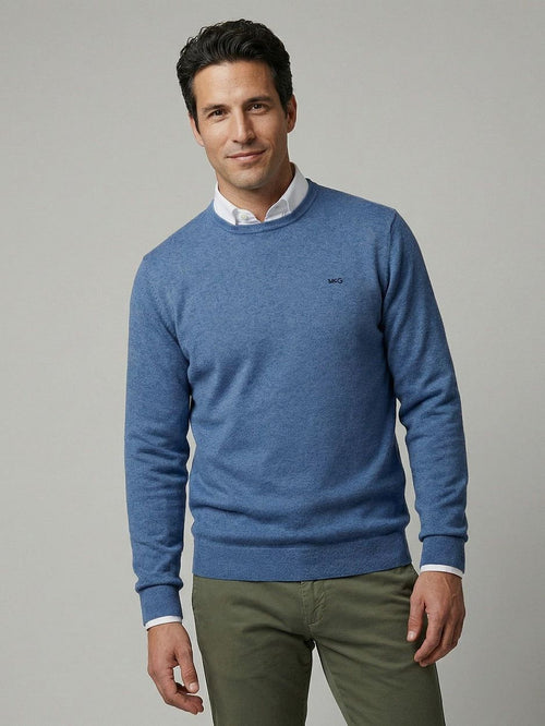 Trui cotton cashmere vintage blauw