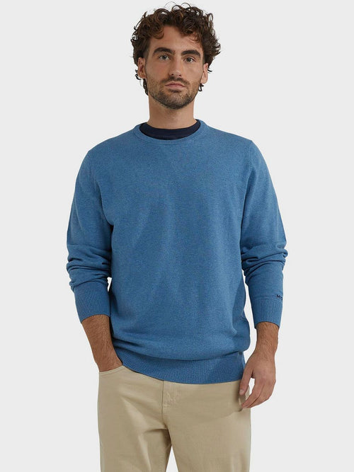 Trui merino blend lichtblauw
