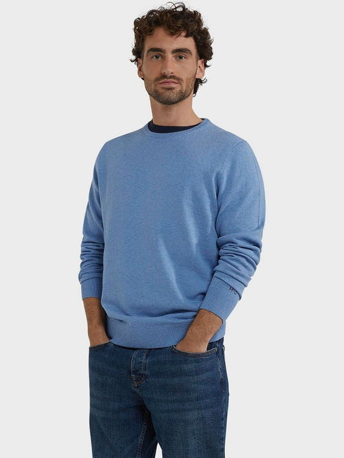 Trui merino blend ice blauw