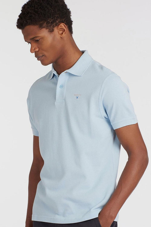 Basic pique polo lichtblauw