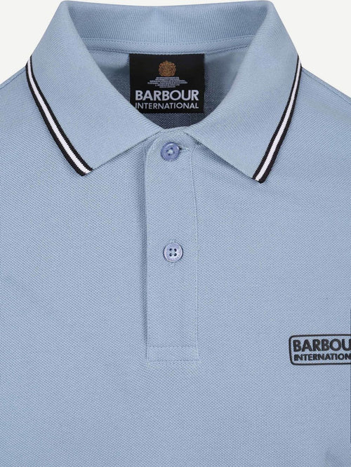 International piqué poloshirt evan tipped blauw