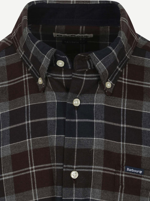 Barbour fortrose overhemd tartan donkerblauw bruin