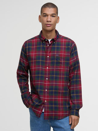 Barbour fortrose overhemd tartan rood