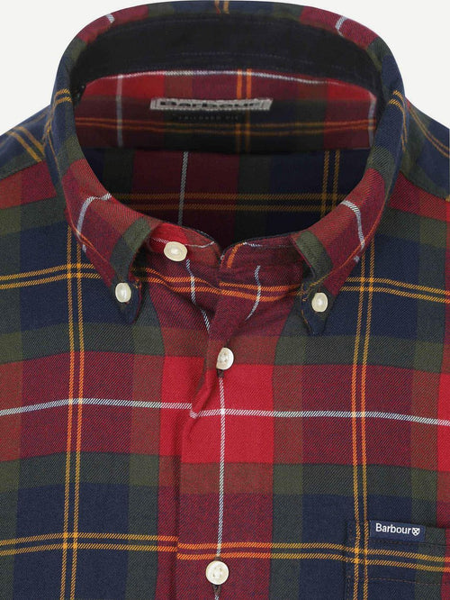 Barbour fortrose overhemd tartan rood