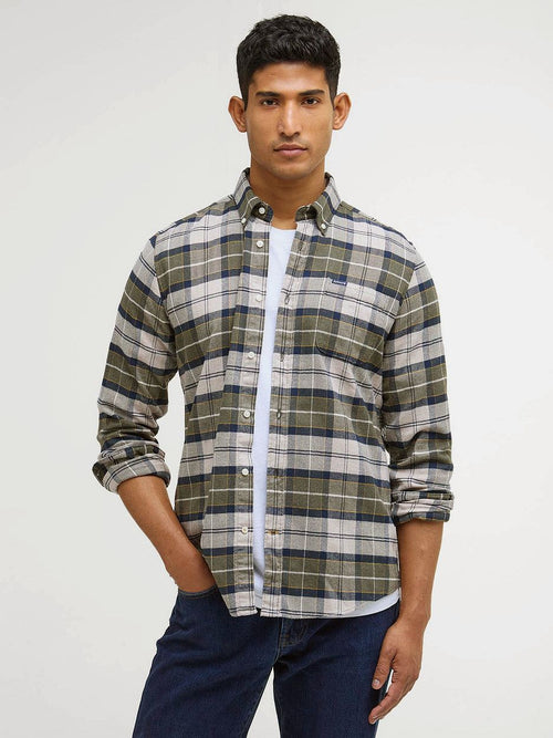 Kyeloch overhemd ruit olive