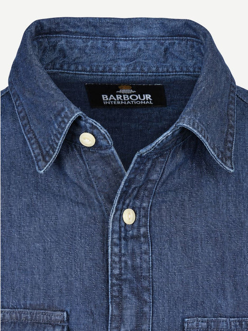International dufton overhemd chambray indigo