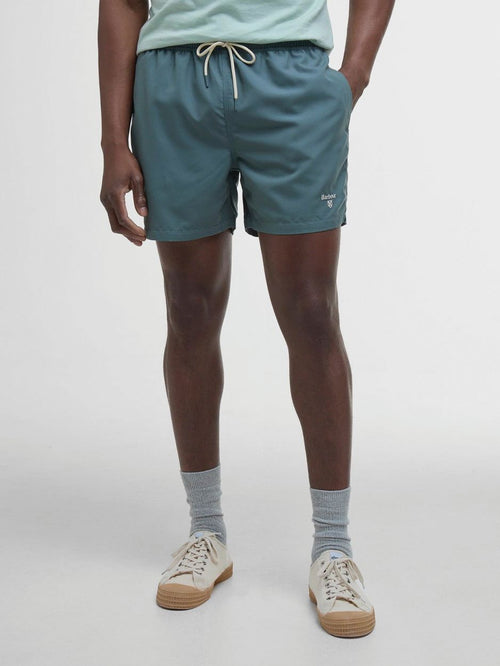 Zwemshort logo vintage teal