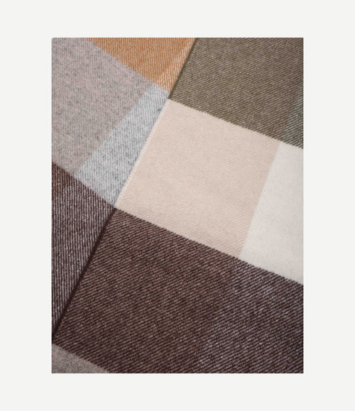 Sjaal lamswol ruiten multicolour