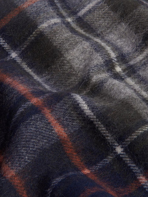Barbour sjaal tartan lamswol grijs