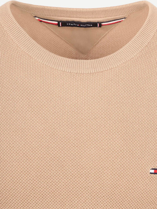Tommy Hilfiger structure trui beige | Regular-fit