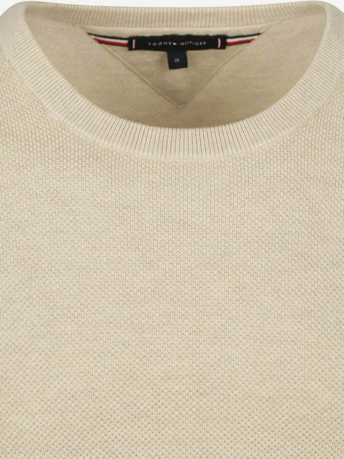 Tommy Hilfiger structure trui beige | Regular-fit