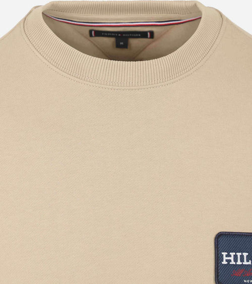 Sweater roundel logo beige