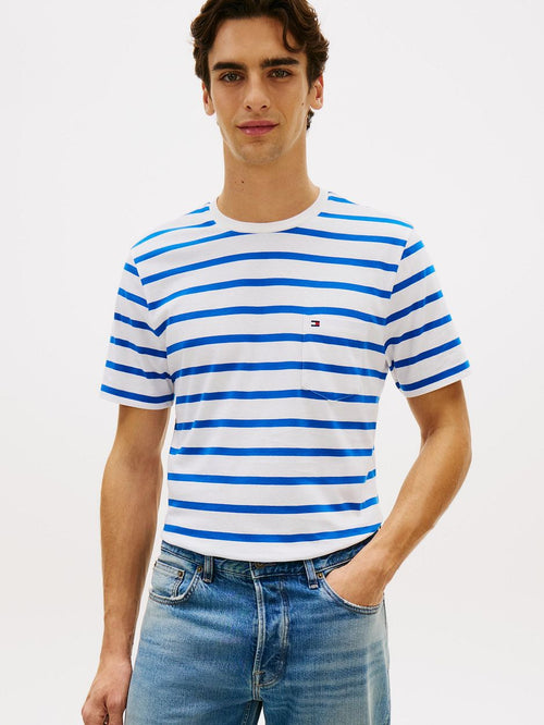 T-shirt streep blauw
