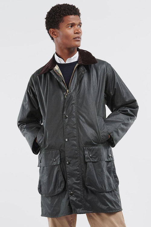 Border wax jas groen