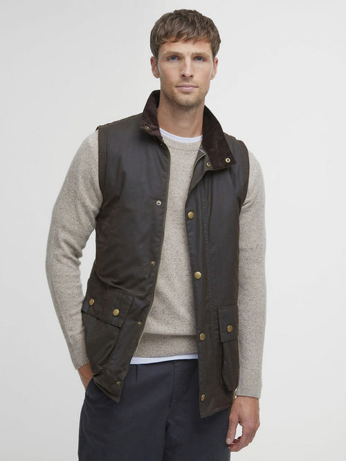 Westmoreland wax bodywarmer olijfgroen