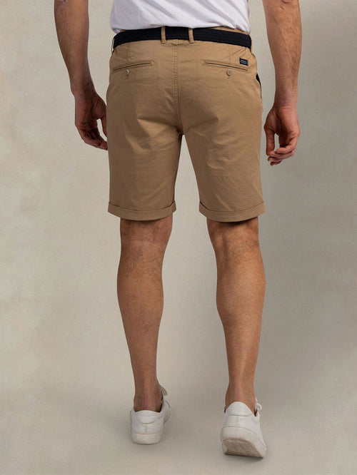 Shorts twill stretch dune beige
