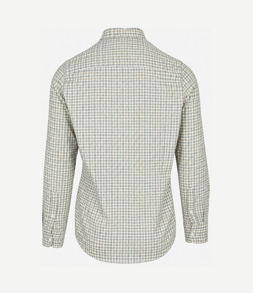 Overhemd bd clive twill check ranger groen
