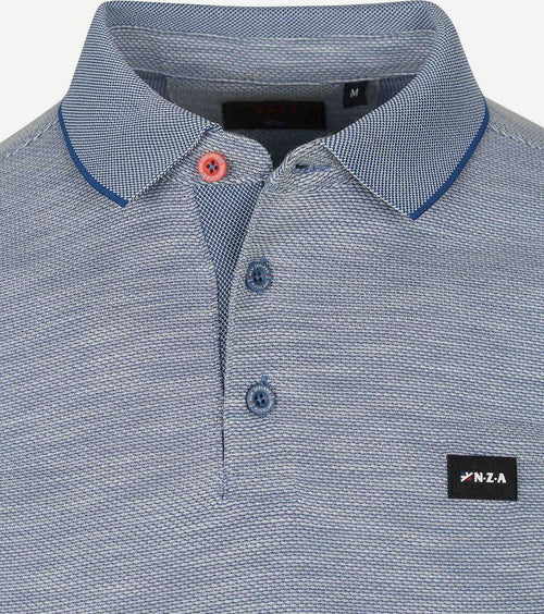 NZA longsleeve polo kade blauw | Regular-fit