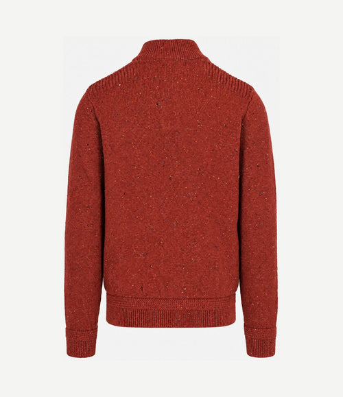 Pullover mocker eltham knit melange rusty orange