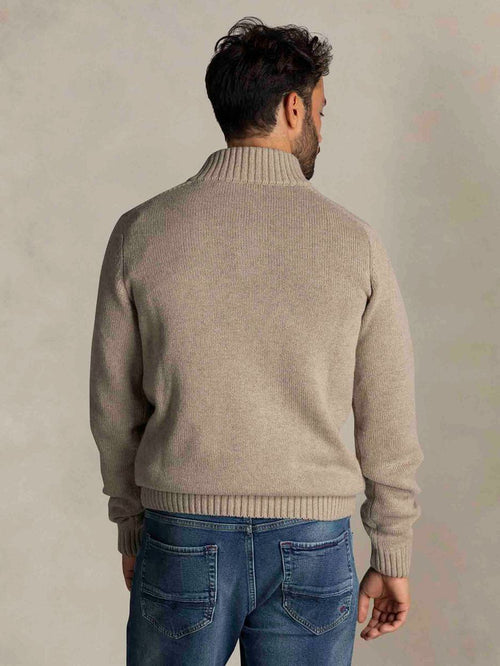 Pullover mocker adan warm beige