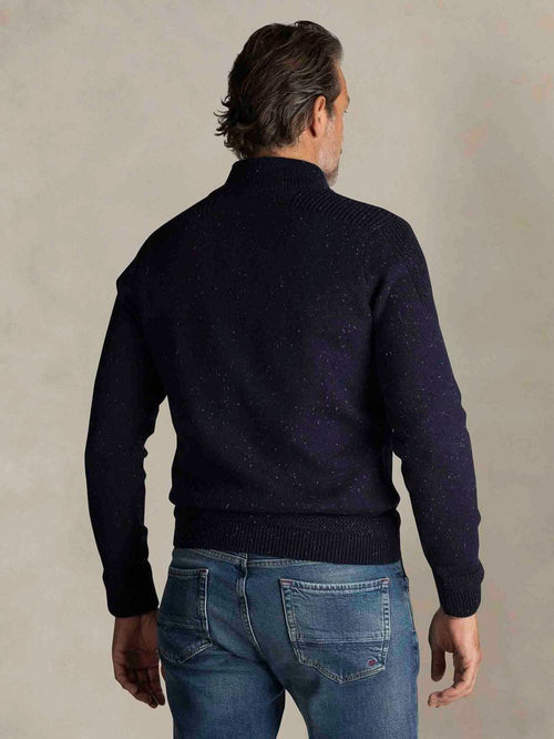 Pullover mocker conor melange icon donkerblauw