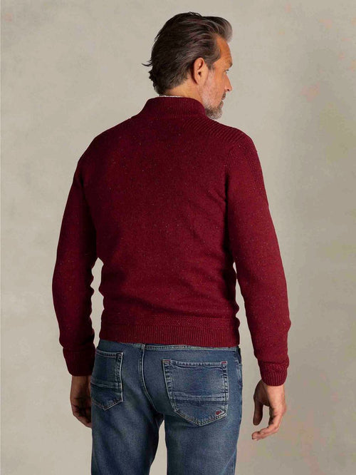 NZA pullover mocker conor melange cherry red | Regular-fit