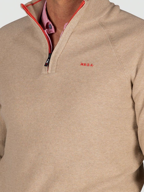 NZA halve rits trui ralph beige | Regular-fit