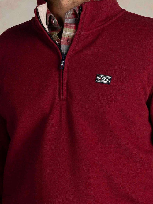 NZA halfzip samuel cherry red | Regular-fit