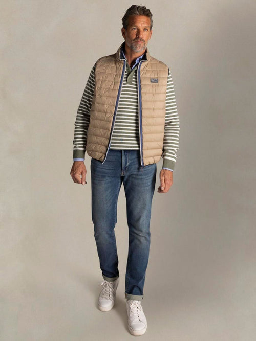 Bodywarmer puffer beige