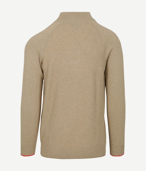 NZA halve rits trui ralph beige | Regular-fit