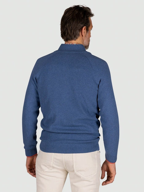 NZA halve rits trui ralph blauw | Regular-fit