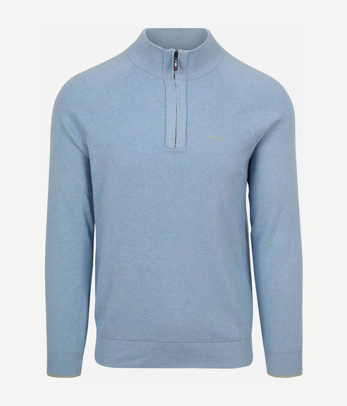 NZA halve rits trui ralph lichtblauw | Regular-fit