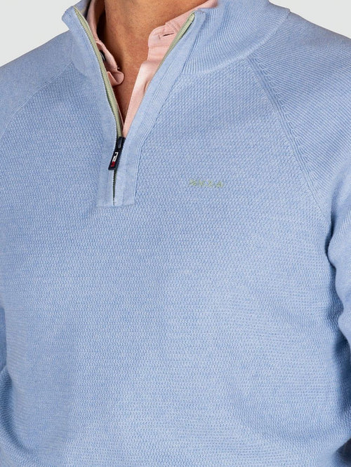 NZA halve rits trui ralph lichtblauw | Regular-fit