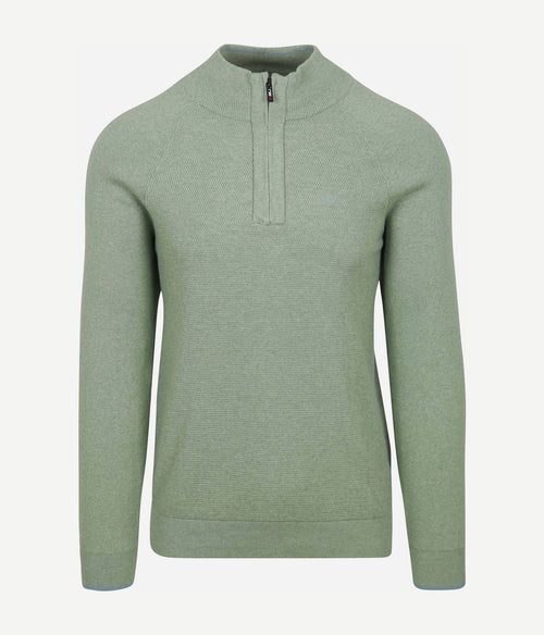 NZA halve rits trui ralph lichtgroen | Regular-fit