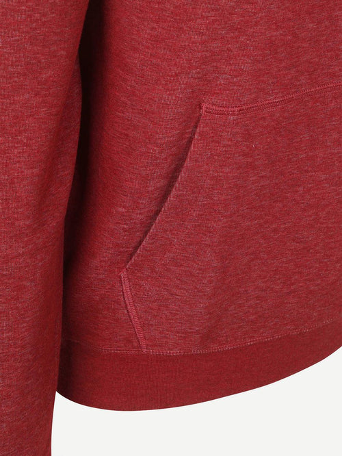 NZA hoodie diamond logo interlock melange cherry red | Regular-fit