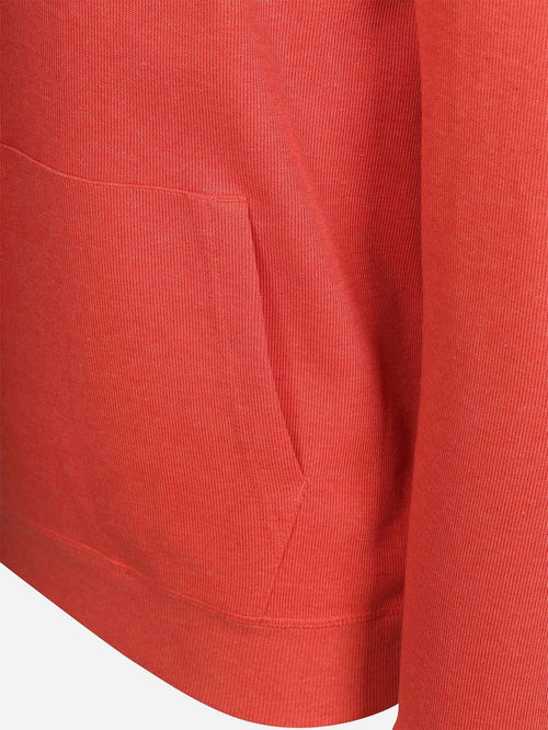 Hoodie french rib garment washed red