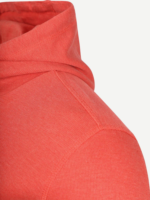 Hoodie french rib garment washed red