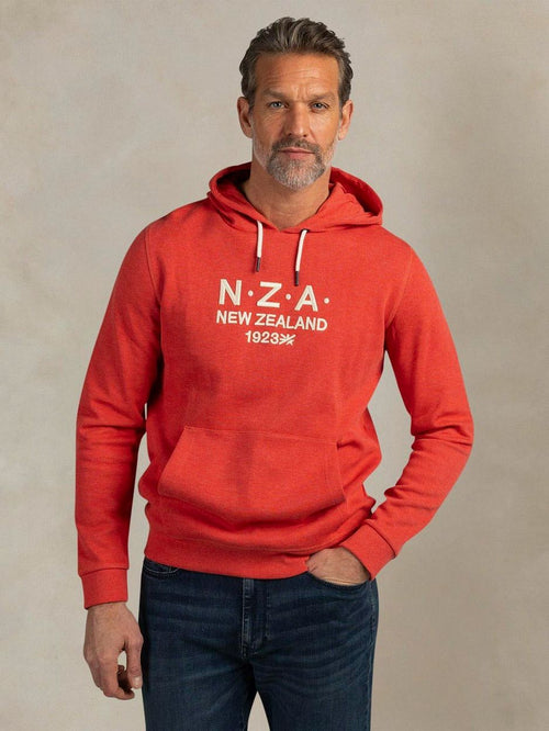 Hoodie french rib garment washed red