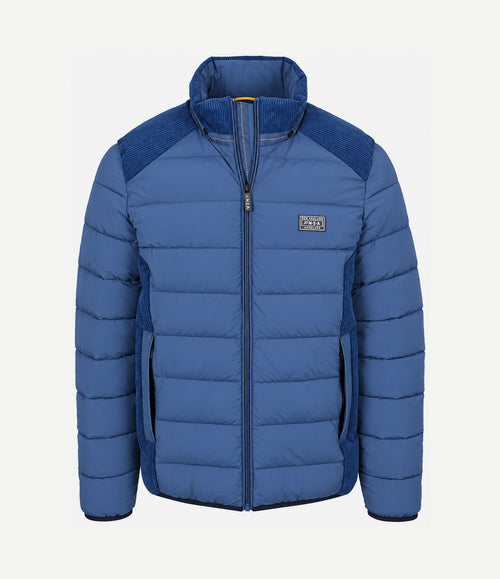 Jas padded Oxford blauw