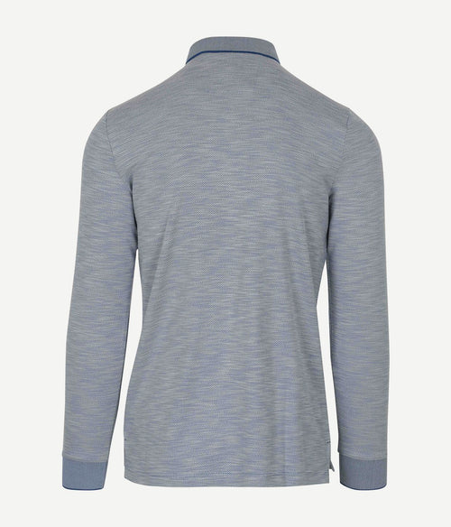 NZA longsleeve polo kade blauw | Regular-fit