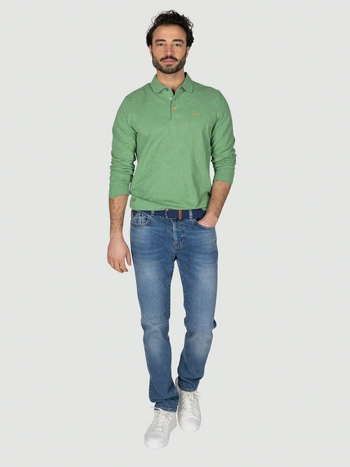 NZA longsleeve polo marshall classic army | Regular-fit
