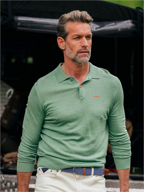 NZA longsleeve polo marshall classic army | Regular-fit