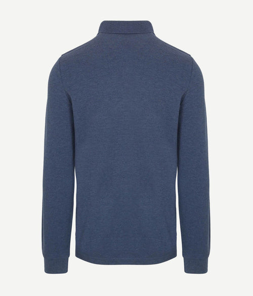 NZA longsleeve polo marshall dusk donkerblauw | Regular-fit