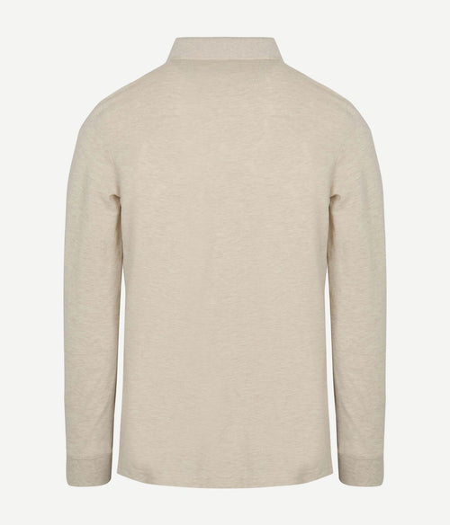NZA longsleeve polo marshall light cream | Regular-fit