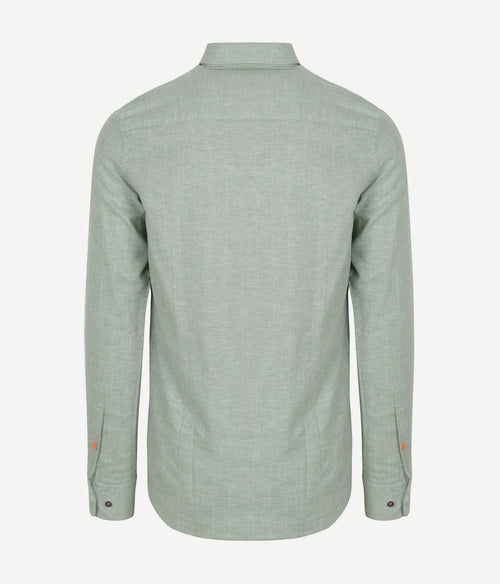 NZA overhemd cody linnen blend groen | Regular-fit