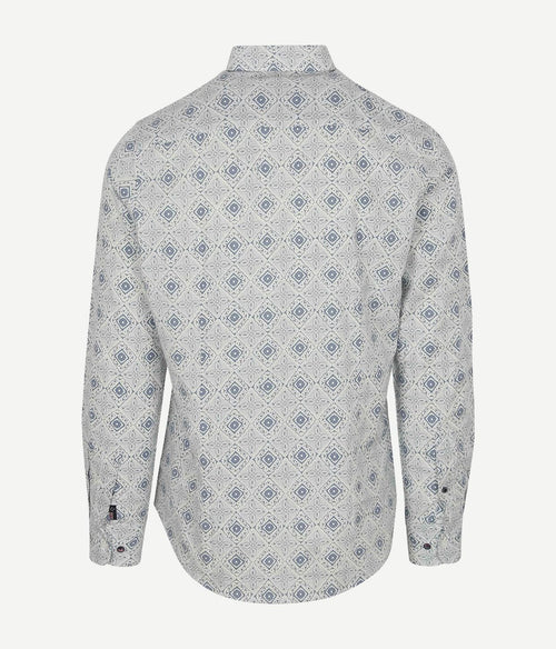 NZA overhemd karson linnen blend blauw | Regular-fit