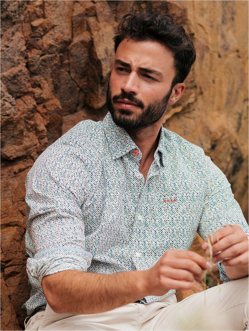 NZA overhemd kayson print multicolour | Regular-fit