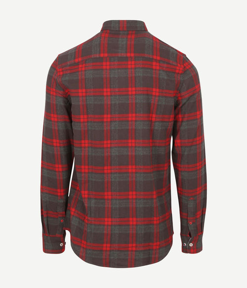 NZA overhemd leon flanel antraciet | Regular-fit
